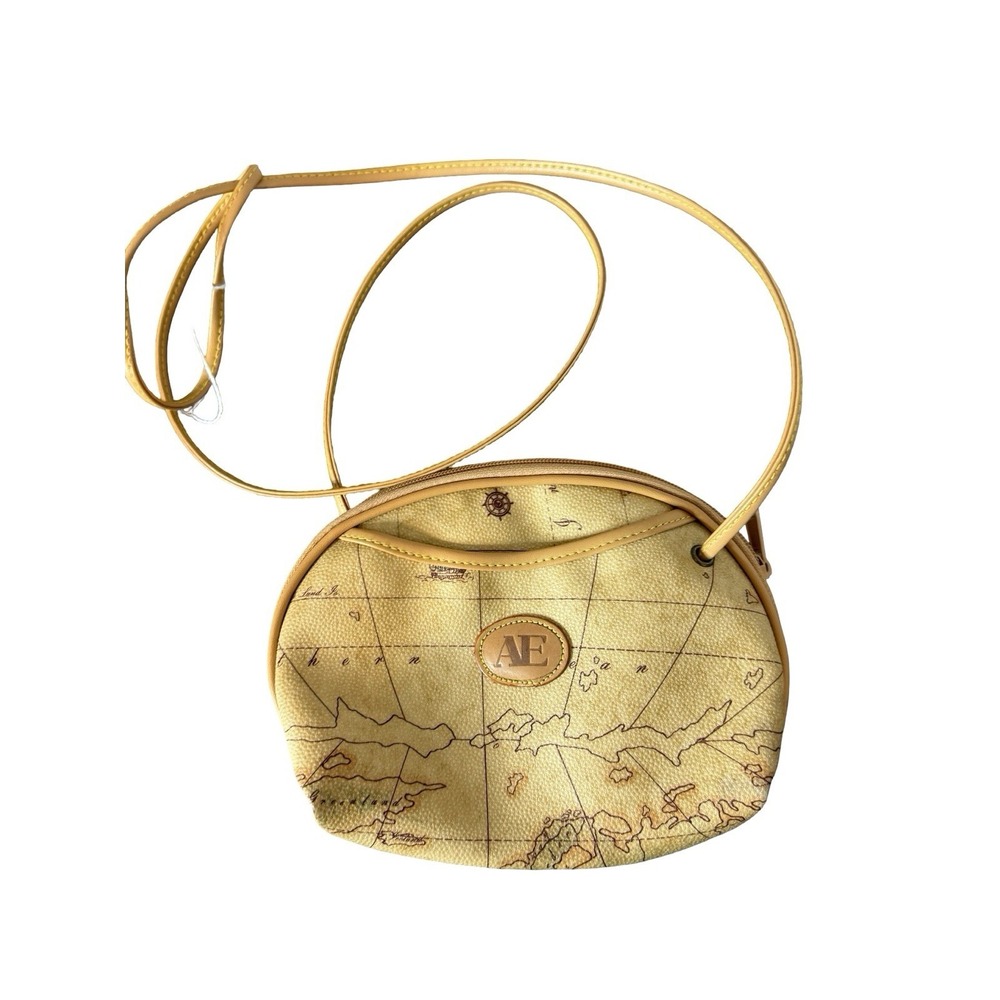 vintage‎ American eagle AE mini map tan crossbody shoulder bag